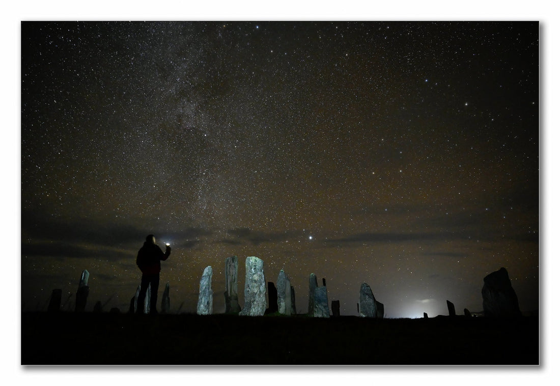 Callanish Stones under a starry night sky on the Isle of Lewis, Outer Hebrides