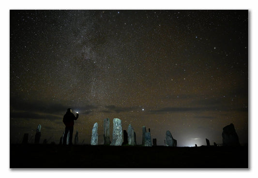 Callanish Stones under a starry night sky on the Isle of Lewis, Outer Hebrides